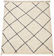 Moroccan-Style Diamond Shag Rug