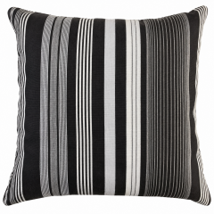 Monochrome Striped Throw Pillow