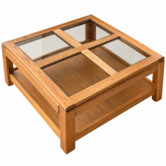 Oak & Glass Coffee Table