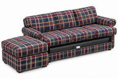 Traditional Plaid Upholstered Sofa