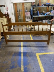 Solid Maple Vintage Spindle King Headboard