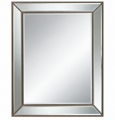 Large Beveled Mirrored Wall Mirror