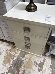 White 3 Drawer Office Cabinet