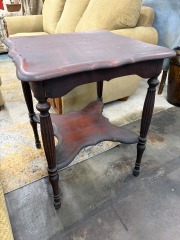Gothic Red Stained Side Table