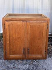 Brown Oak Upper Cabinet 23 3\/4\