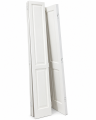 2 pr White 2 Panel Closet Doors