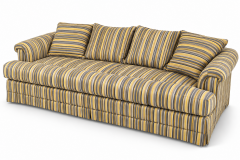 Traditional Oversized Striped Sofa