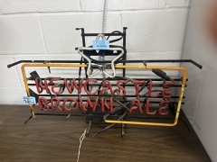 BROKEN NewCastle Brown Ale Neon Sign