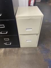 Beige 2 Drawer Filing Cabinet