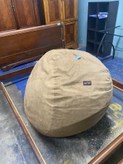 Well Loved Brown Corduroy Bean Bag Chair