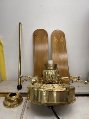 Vintage Moss Brass Ceiling Fan
