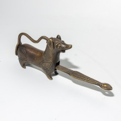 Unique Brass Animal-Shaped Padlock with Key