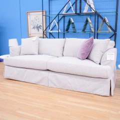 Local Manufacturer Grey Queen Size Sleeper Sofa Slip Cover