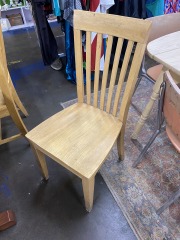 Sturdy Light Wood Dining Chair (each)