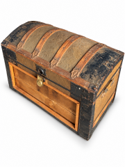 Antique Dome-Top Steamer Trunk