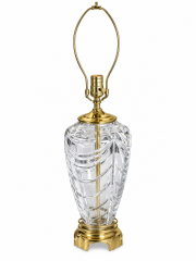 Clear Glass & Brass Table Lamp