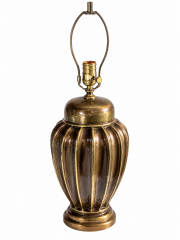 Bronze-Tone Fluted Table Lamp