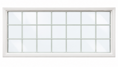 White Gridded Picture Window