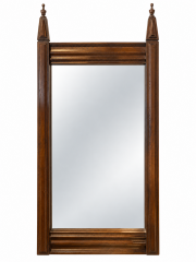 Traditional Wood Mirror with Finials