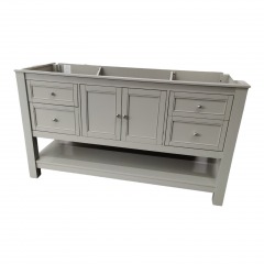 Grey 4 Drawer 2 Door Vanity 60IN