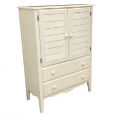 Cream 2 Door 2 Drawer Entertainment Cabinet