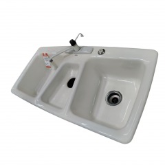 Kohler Trieste Triple Basin Cast Iron Sink