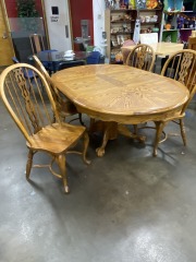 Whimsical Farmhouse Dining Table & Four Chairs