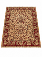 Traditional Burgundy & Ivory Floral Area Rug