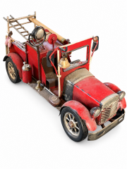 Rustic Red Fire Truck Model