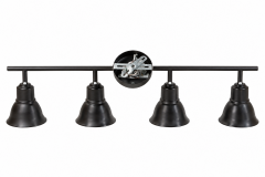 Black 4-Light Vanity Fixture