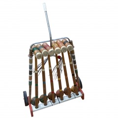Vintage 6 Player Wood Croquet Set