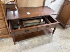 Mahogany Lift Top Coffee Table