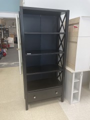 Tall Black Shelf Unit