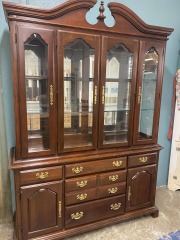 Dark Cherry Finish China Cabinet