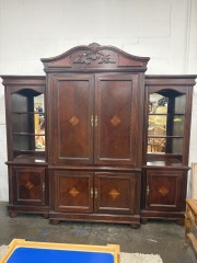 Ornate Dark Wood Entertainment Armoire ( AS IS )