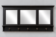 Entryway Mirror with Coat Hooks
