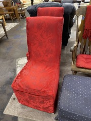 Lucky Red Floral Chair (each)