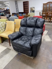 Faux Leather Rocker Black Recliner