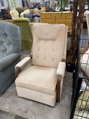 Dusty Rose Vintage Rocker Recliner