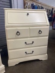 Cream Secretary Desk (Needs Love)