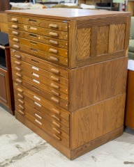 Hamilton Oak Flat File Cabinet OBO