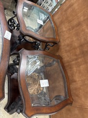 Bowery Hill glass top end table