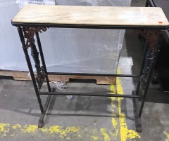 Cast Iron w\/marble top table 3671