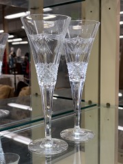 Vintage Waterford Millennium Peace Crystal Toasting Flutes (Set of 2)