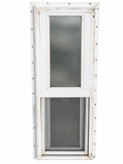 Narrow White Privacy Window