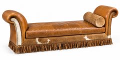 Leather Hide Western Settee