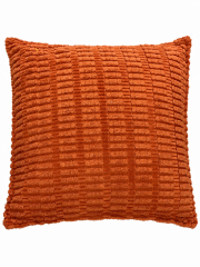 Orange Textured Throw Pillow