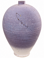 Short Lavender Speckled Vase