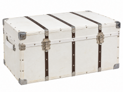 White Steamer-Style Trunk