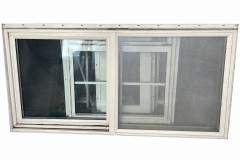 White Vinyl Sliding Window with Screen